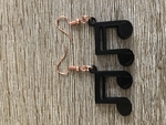  Sixteenth note earrings (two files!)  3d model for 3d printers
