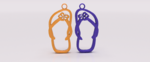  Flip flops earrings  3d model for 3d printers