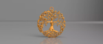 Modelo 3d de Celta árbol de la vida aretes (2.0) para impresoras 3d
