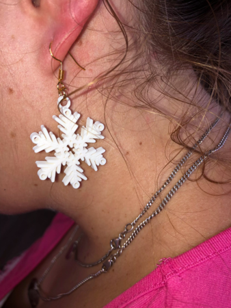 Copo de nieve de aretes