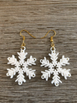  Snowflake earrings  3d model for 3d printers