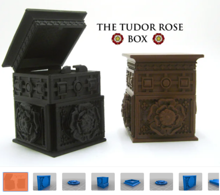 The Tudor Rose Box (with secret lock)