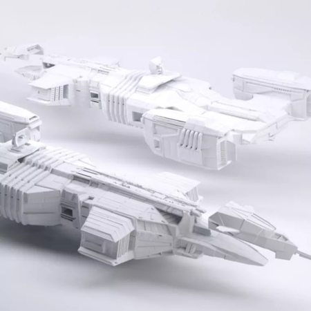  Starship with detachable shuttle/command module  3d model for 3d printers