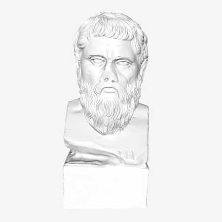  Plato at the louvre, paris  3d model for 3d printers