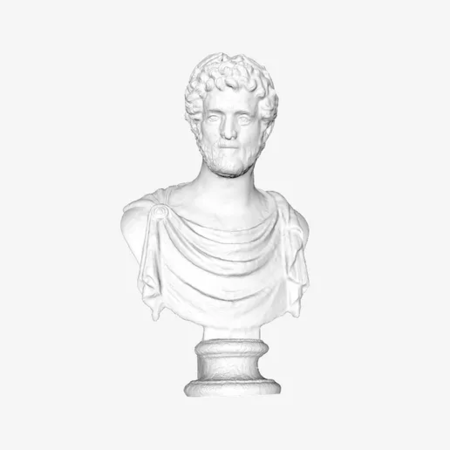  Bust of antoninus pius at the louvre, paris  3d model for 3d printers
