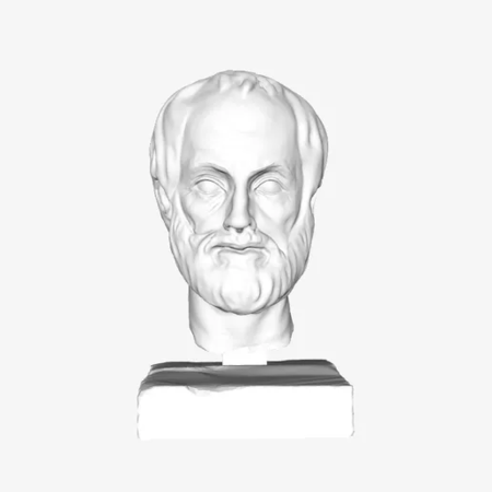  Aristotle at the louvre, paris  3d model for 3d printers