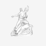 Modelo 3d de Nisus y euryalus en el museo del louvre, parís para impresoras 3d