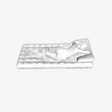  Sleeping hermaphroditus at the louvre, paris, france  3d model for 3d printers