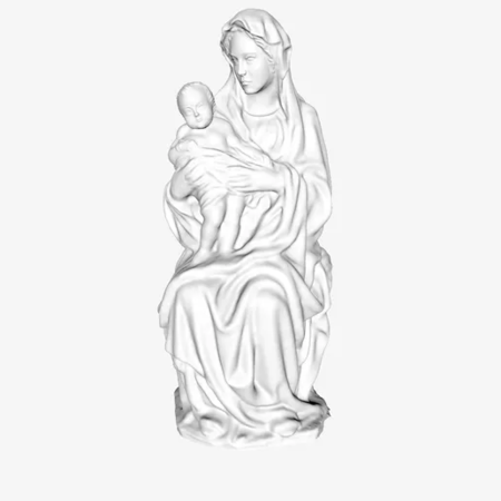  The virgin and child at the louvre, paris  3d model for 3d printers