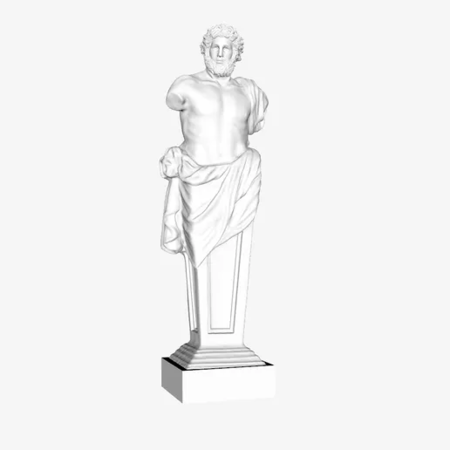  Jupiter of versailles at the louvre, paris, france  3d model for 3d printers