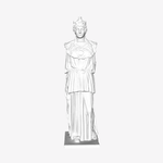  The athena parthenos at the louvre, paris  3d model for 3d printers