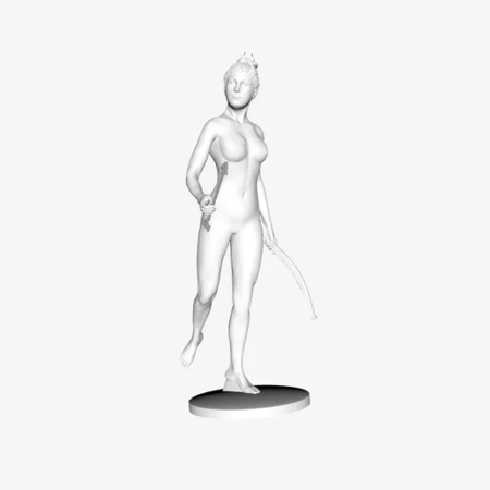  Diana the huntress at the louvre, paris, france  3d model for 3d printers