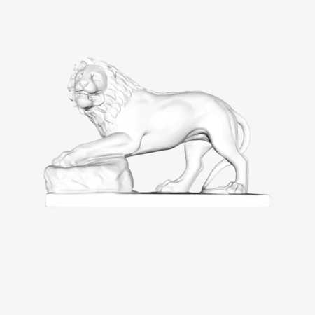 Lion Funéraire at the Louvre, Paris, France