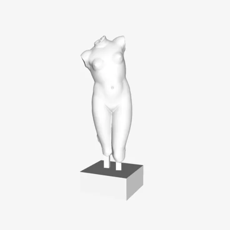 Modelo 3d de Fragement de la venus esquilina en el museo del louvre, parís para impresoras 3d
