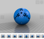  Eccentric sphere gears  3d model for 3d printers