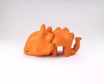  Decorative cat and dinosaur  3d model for 3d printers