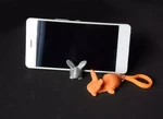  Keychain / smartphone stand (dog and bunny)  3d model for 3d printers