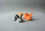  Keychain / smartphone stand (dog and bunny)  3d model for 3d printers