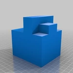 Modelo 3d de Minecraft pollo - split y encogido para impresoras 3d