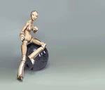 Modelo 3d de Robot mujer 