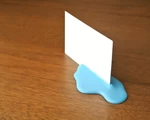  Puddle shaped card stand  3d model for 3d printers