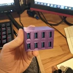 Modelo 3d de 8 puertos usb hub para impresoras 3d