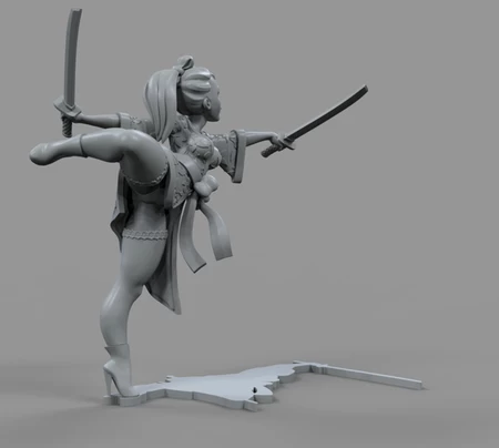 Modelo 3d de Galina katana para impresoras 3d