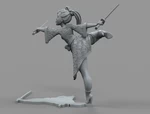 Modelo 3d de Galina katana para impresoras 3d