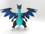   mega charizard x  3d model for 3d printers