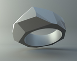 Modelo 3d de Anillo - cubista para impresoras 3d