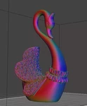 Modelo 3d de Stronghero3d de una pareja de cisnes para impresoras 3d