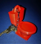  Toilet key chain  3d model for 3d printers