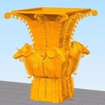  Square bottle with four sheep  3d model for 3d printers