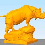  Rhinoceros  3d model for 3d printers