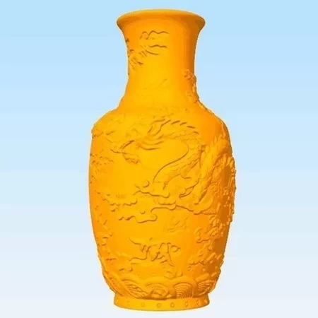  Vase of dragon pattern  3d model for 3d printers