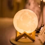 Modelo 3d de  venta caliente de la luna pelota con la luz del led para impresoras 3d