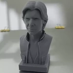  Han solo bust  3d model for 3d printers