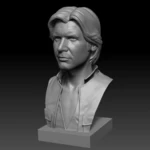  Han solo bust  3d model for 3d printers