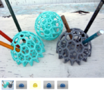  Buckyball pencil holder   3d model for 3d printers