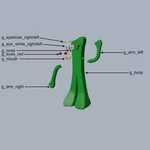 Modelo 3d de Gumby y pokey para impresoras 3d