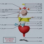 Modelo 3d de Patachún) y tweedledum para impresoras 3d