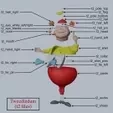 Modelo 3d de Patachún) y tweedledum para impresoras 3d