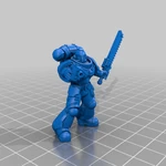  Primary space warrior melee combatants  3d model for 3d printers