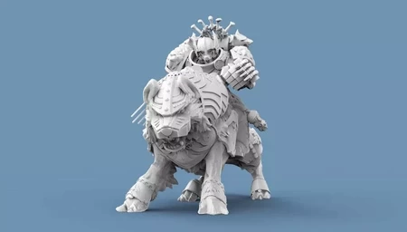  Viking wolf rider captain  3d model for 3d printers