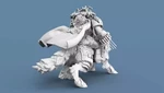  Viking wolf rider captain  3d model for 3d printers