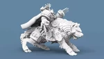  Viking wolf rider captain  3d model for 3d printers