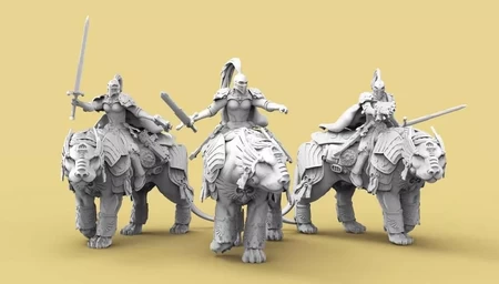  Emperor's lionesses  3d model for 3d printers