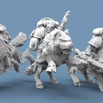  Viking wolf riders  3d model for 3d printers