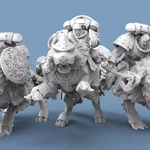  Viking wolf riders  3d model for 3d printers