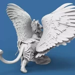 Modelo 3d de Griffin caballero - ceremonial para impresoras 3d